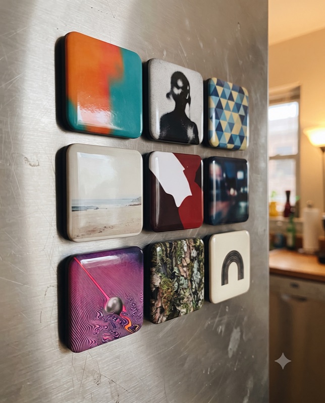 Imanes de fotos como colección decorativa