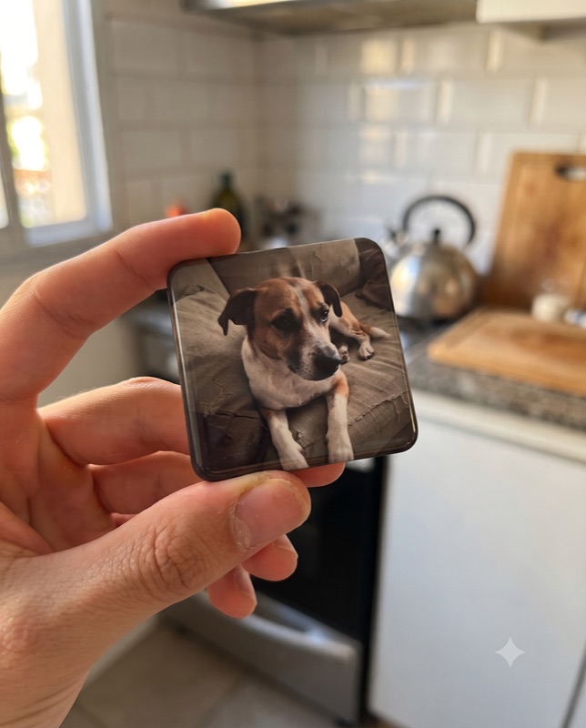 Imán de foto de perro
